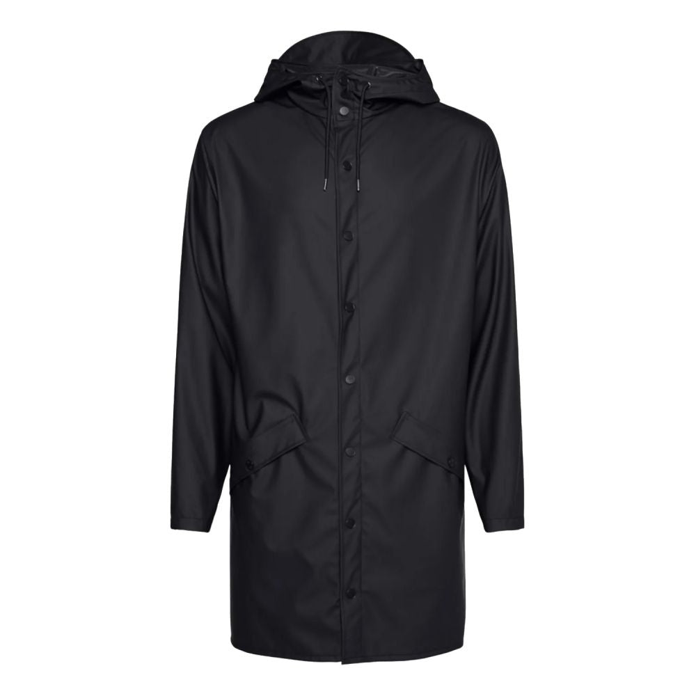 Rains Long Jacket in Black