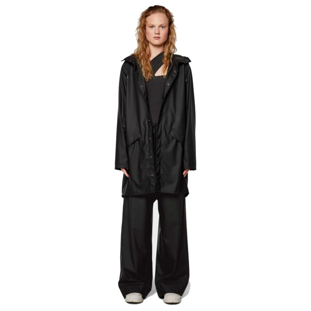 Rains Long Jacket in Black