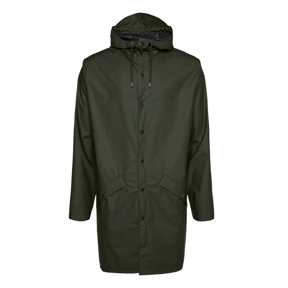 Rains Long Jacket in Green