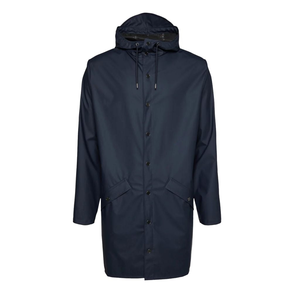 Rains Long Jacket in Navy