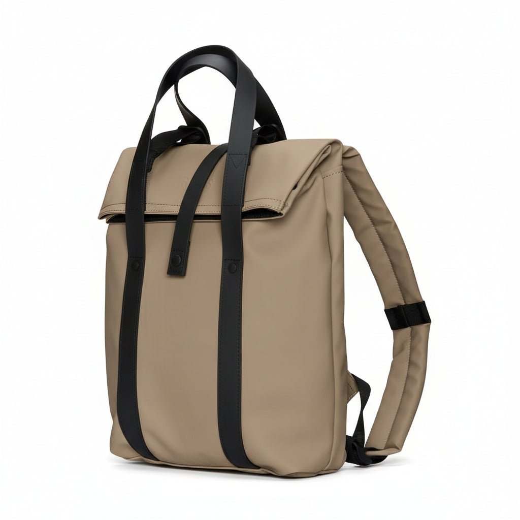Rains 2 Way Tote Backpack Mini in Beige - Getoutside Shoes