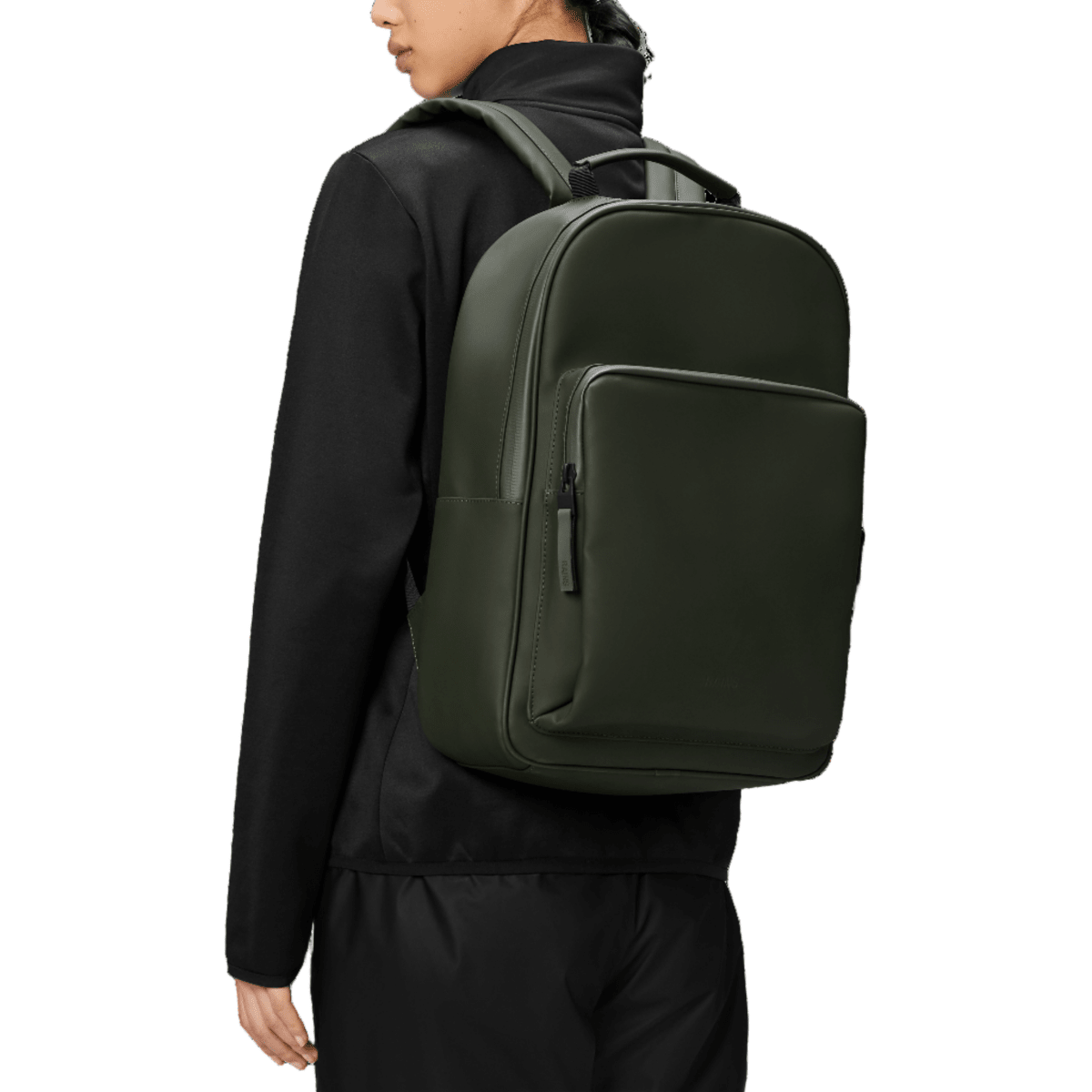 Rains Book Daypack Large in Green - Getoutside Shoes