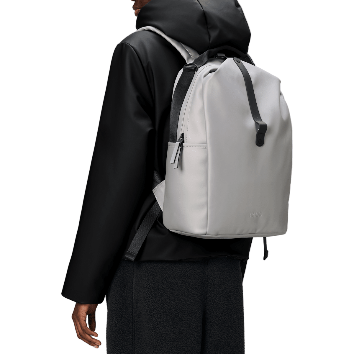 Rains Clip Front Backpack in Nimbus - Getoutside Shoes
