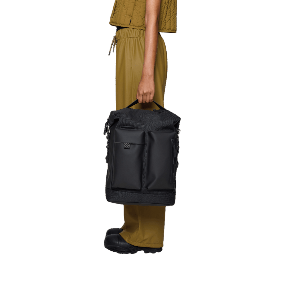 Rains Otaru Backpack in Black - Getoutside Shoes