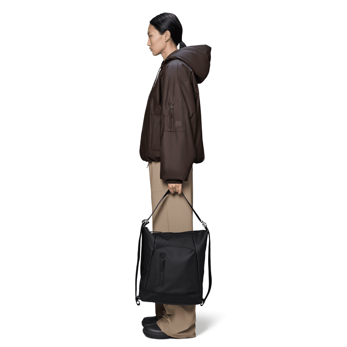Rains Otaru Hobo Backpack in Black - Getoutside Shoes