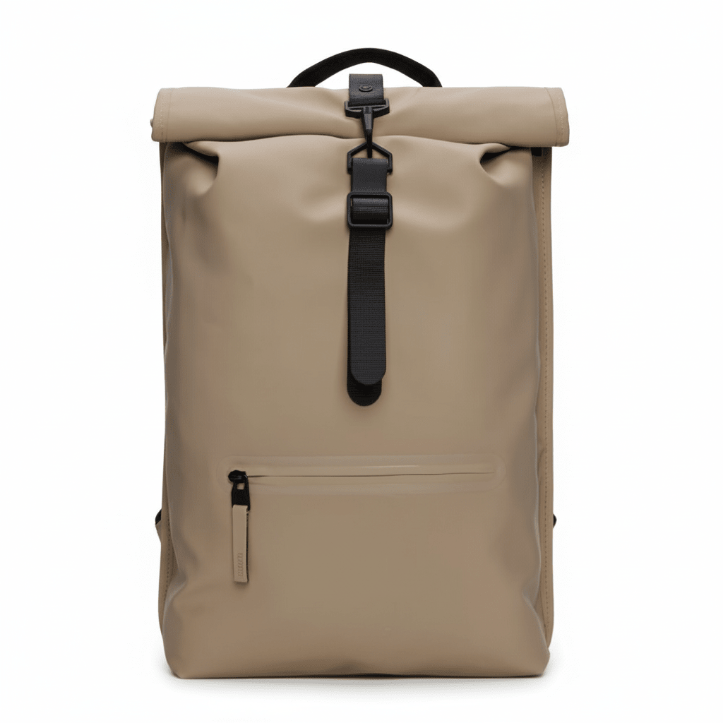 Rains Rolltop Rucksack in Beige - Getoutside Shoes