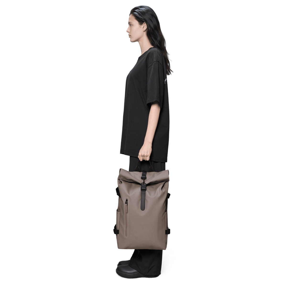 Rains Rolltop Rucksack Large in Cinder - Getoutside Shoes