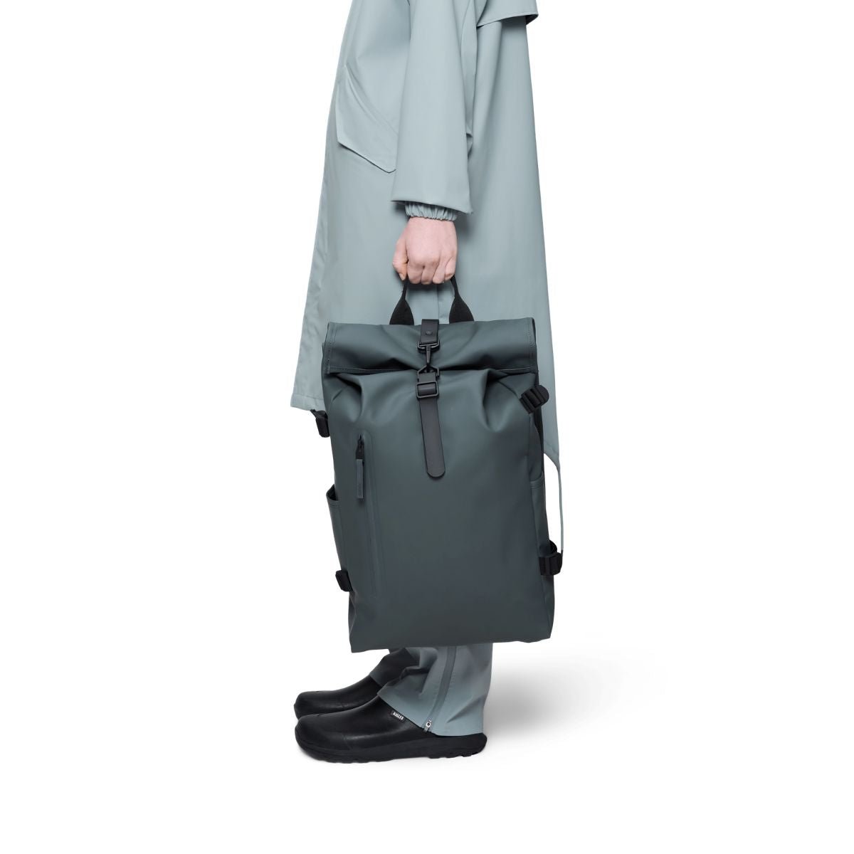 Rains Rolltop Rucksack Large in Dark Grey - Getoutside Shoes