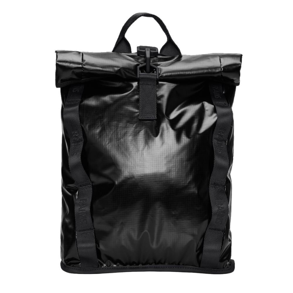 Rains Sibu Rolltop Rucksack Mini in Black - Getoutside Shoes