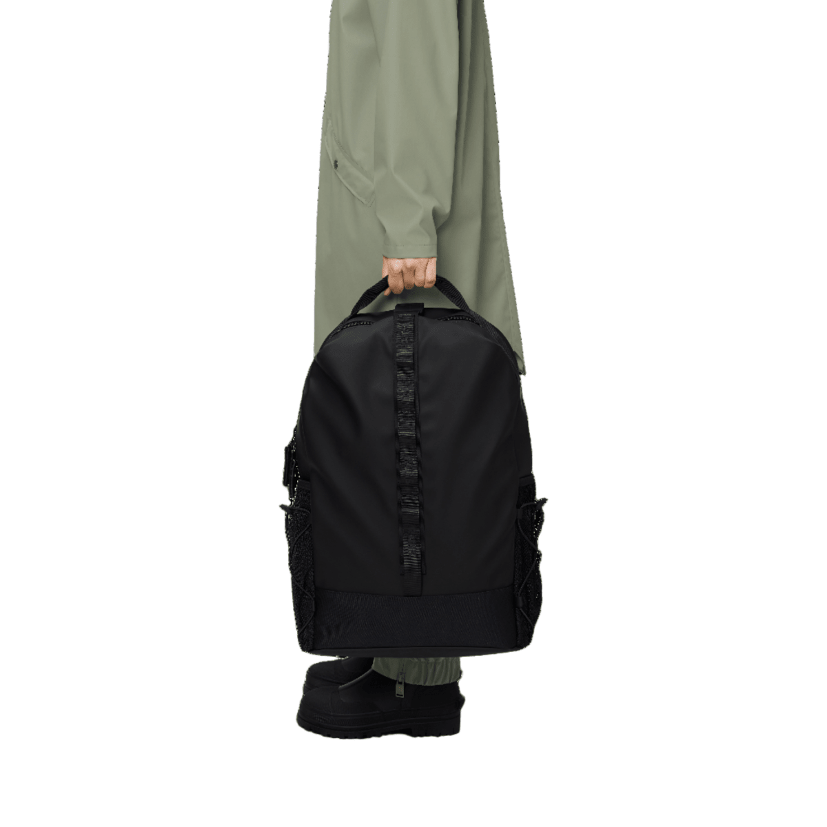 Rains Trail Clip Front Backpack in Black - Getoutside Shoes