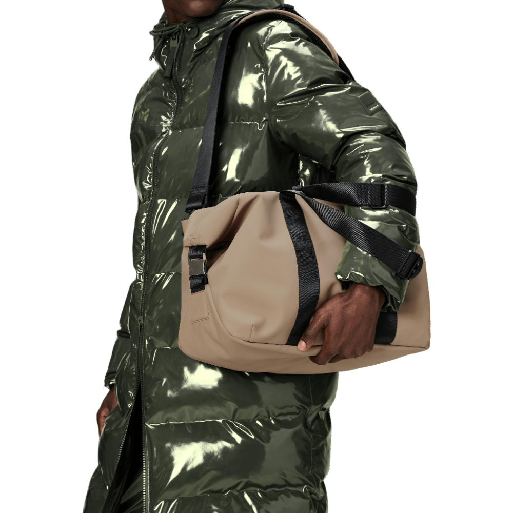 Rains Valera Weekend Bag Small in Beige - Getoutside Shoes