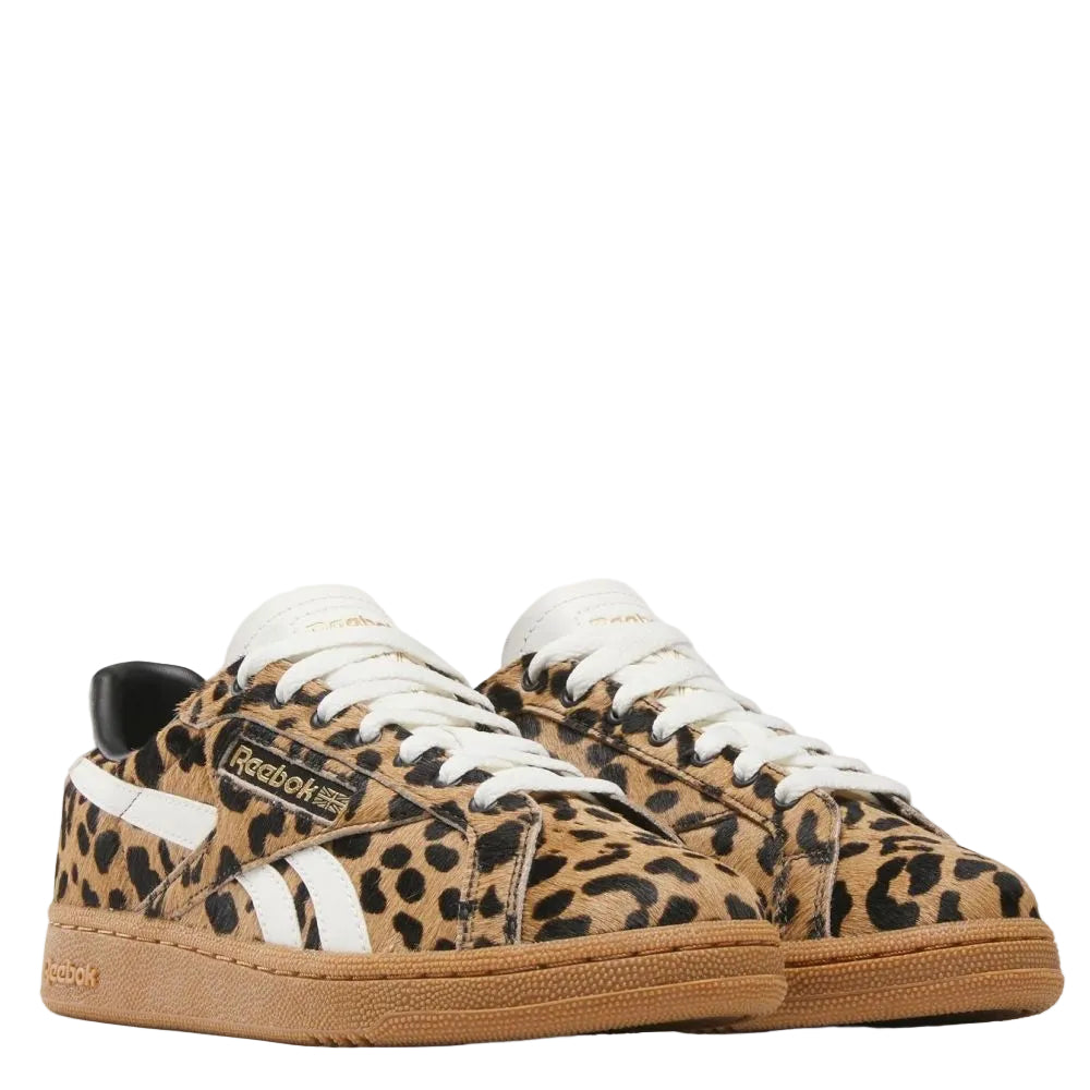 Reebok Women's Club C Grounds UK in Cheetah/Chalk