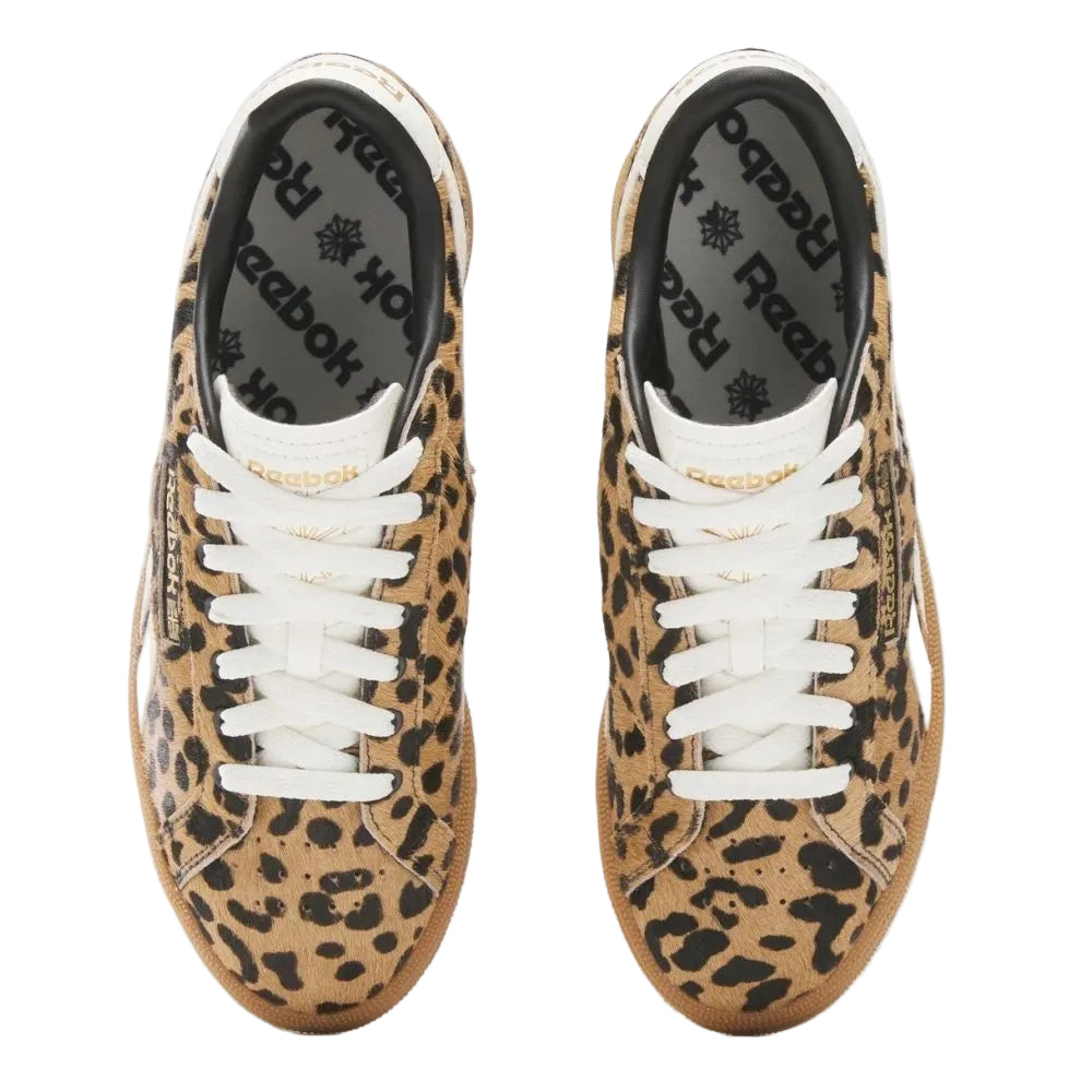 Reebok Women's Club C Grounds UK in Cheetah/Chalk
