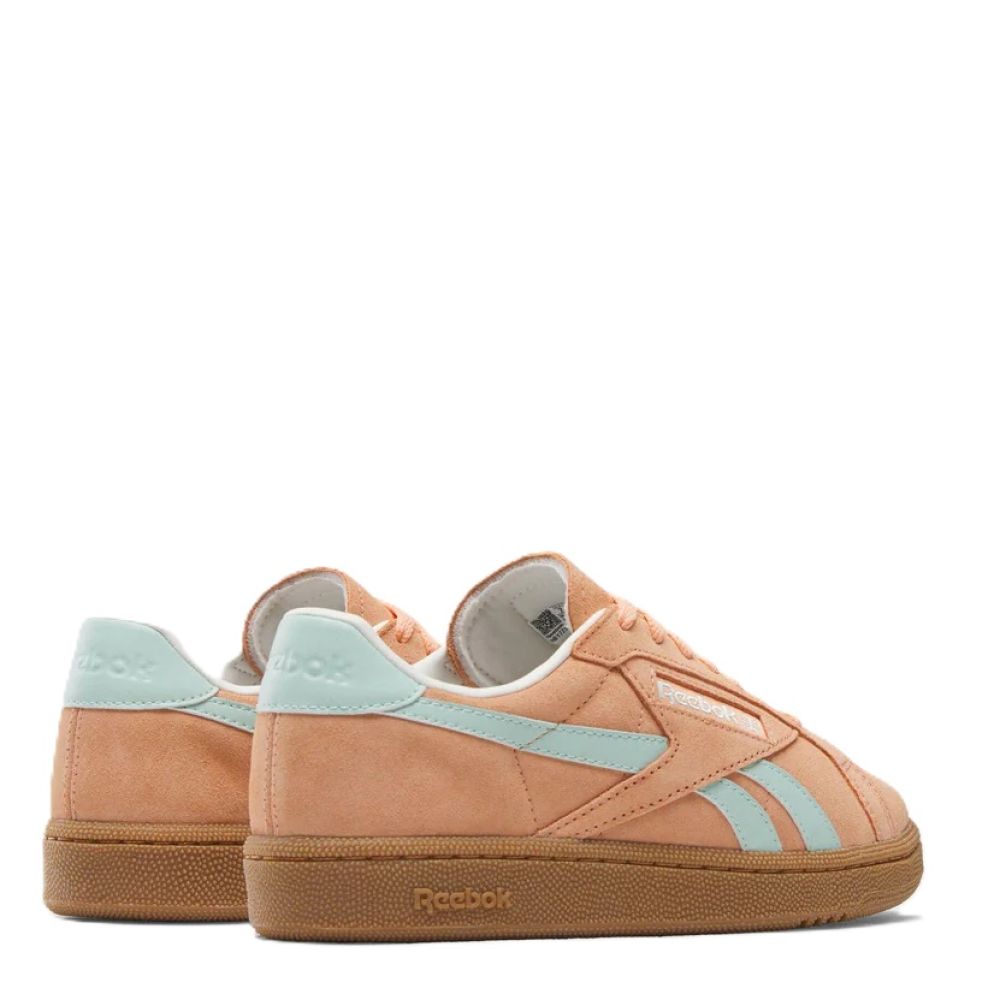 Reebok Women's Club C Grounds UK in Sun Kissed Orange/Glitch Aqua/Chalk White