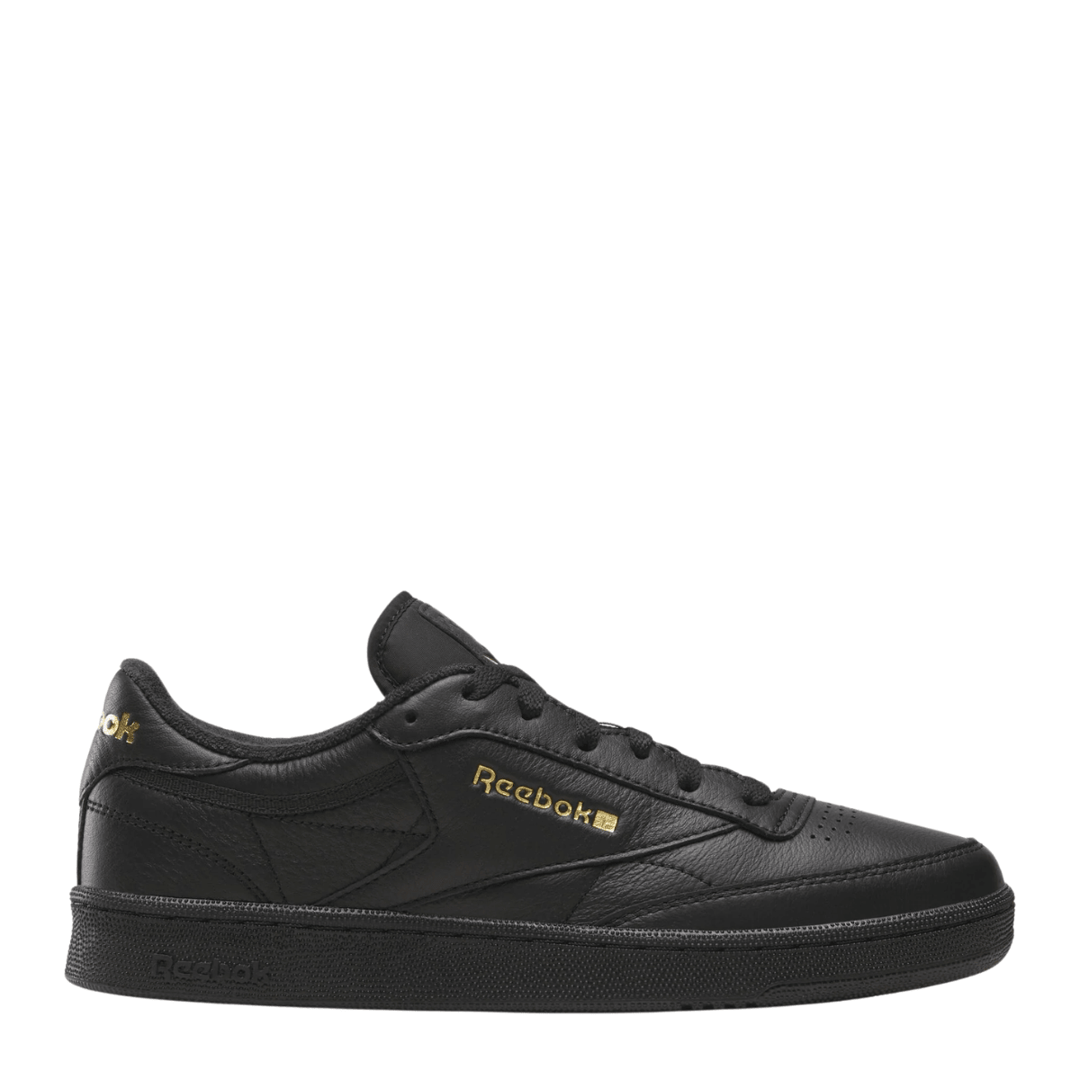 Reebok Men's Club C 85 in Black/Almost Black/Gold - Getoutside Shoes