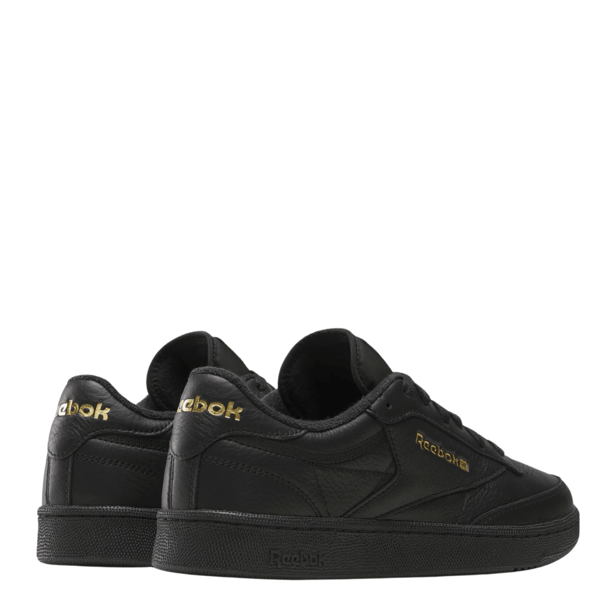 Reebok Men's Club C 85 in Black/Almost Black/Gold - Getoutside Shoes