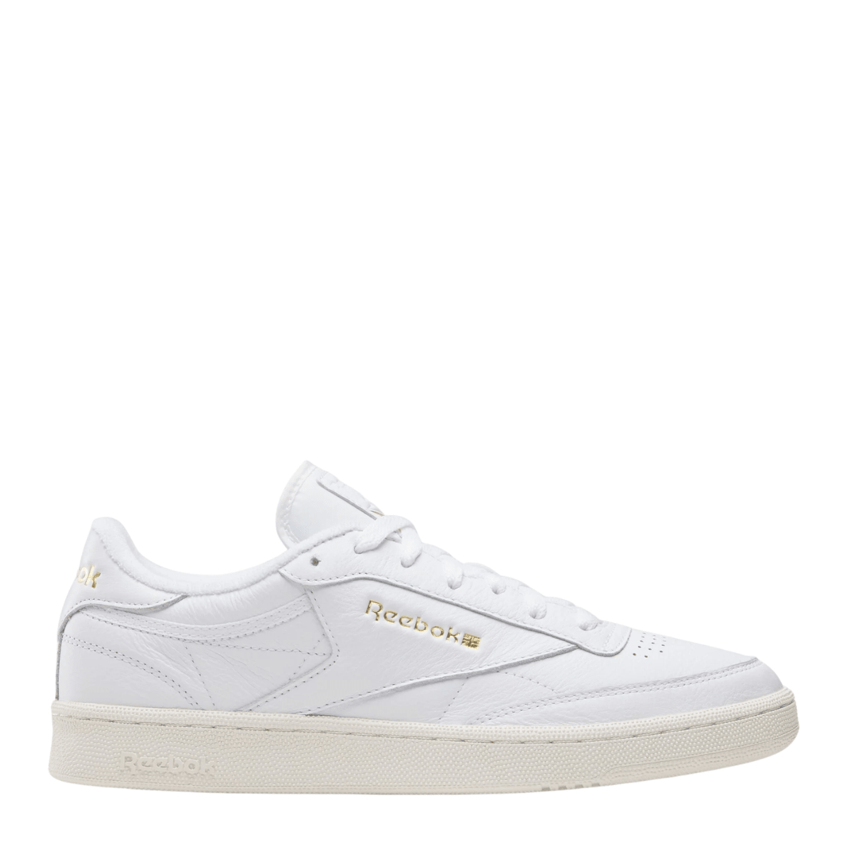 Reebok Men's Club C 85 in Ftwr White/Chalk/Gold - Getoutside Shoes