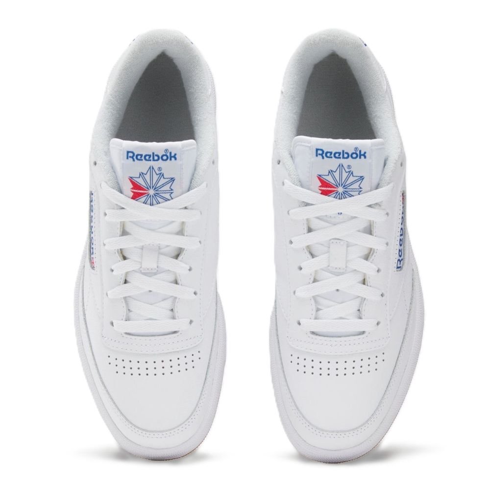 Reebok Men's Club C 85 in Ftwrwhite/Blue/Gum - Getoutside Shoes