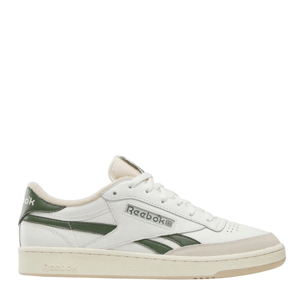 Reebok Men's Club C Revenge Vintage in Chalk/Breakaway Green/Tan - Getoutside Shoes