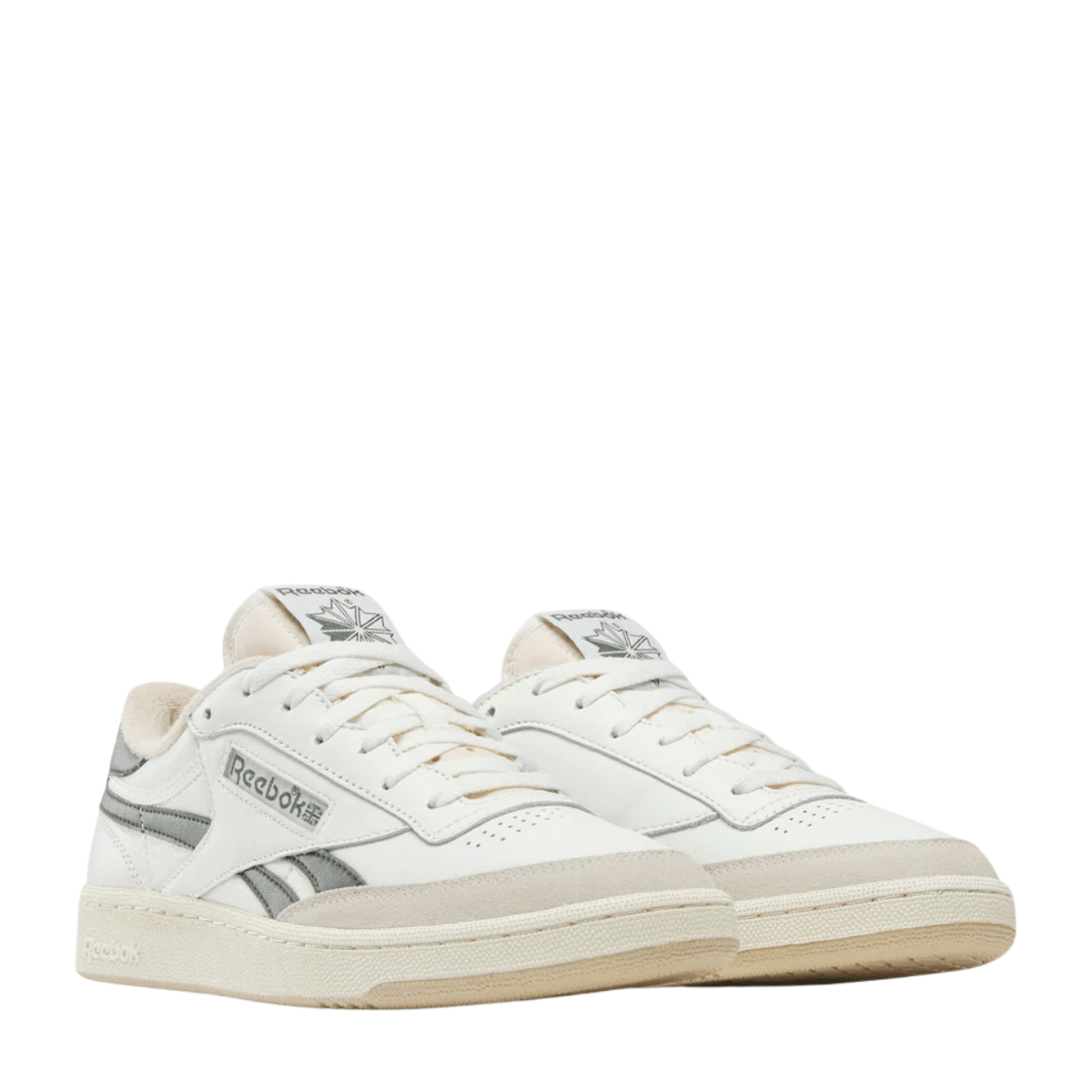 Reebok Men's Club C Revenge Vintage in Chalk/Breakaway Green/Tan - Getoutside Shoes