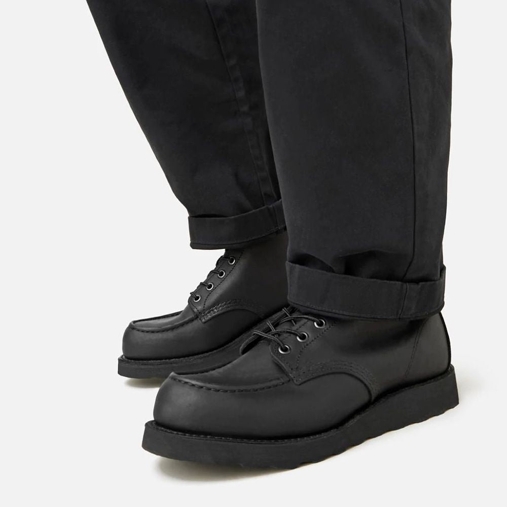Red Wing Men's Classic 6 Inch Moc 8074 in Black Harness Leather