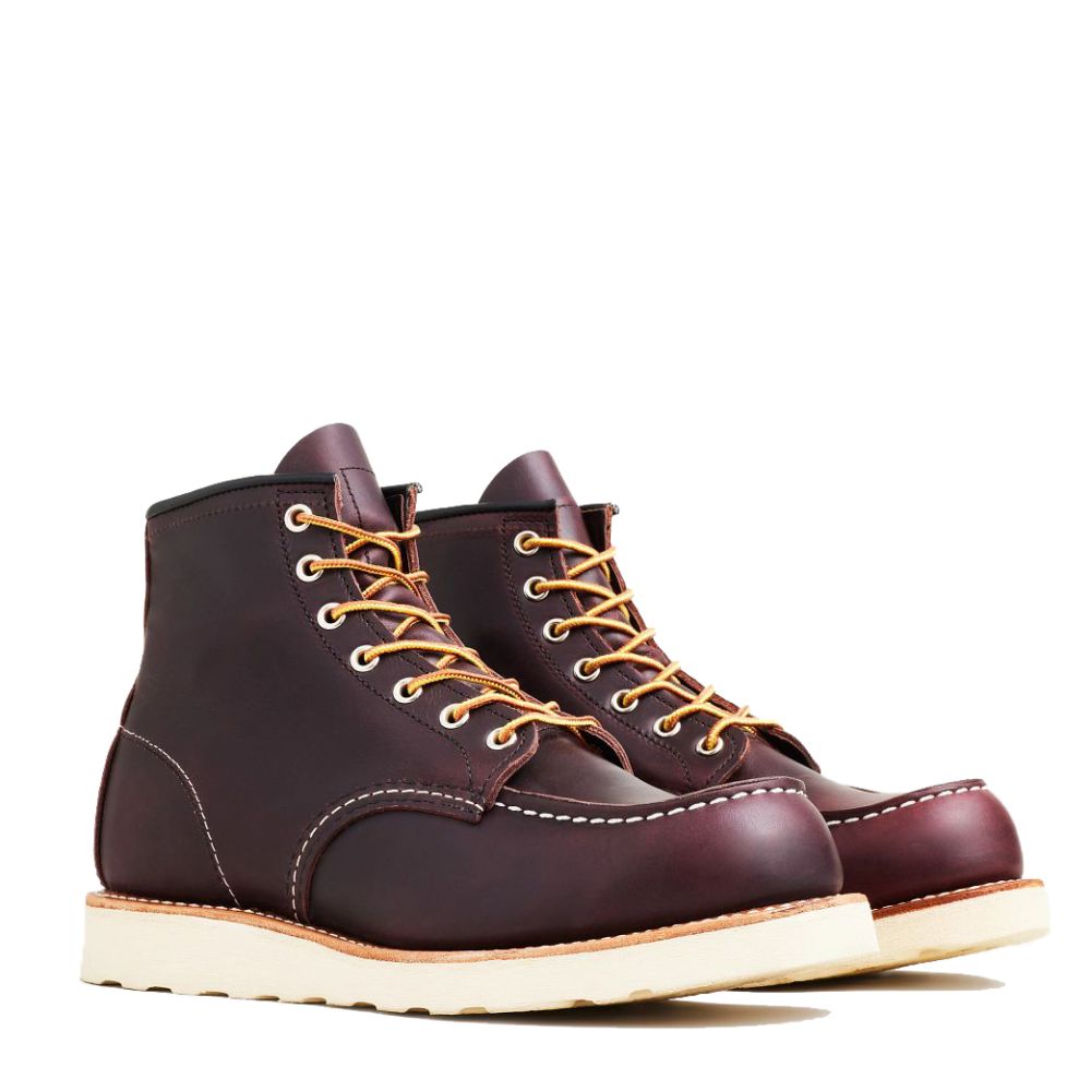 Red Wing Men's Classic 6 Inch Moc 8847 in Black Cherry Excalibur Leather
