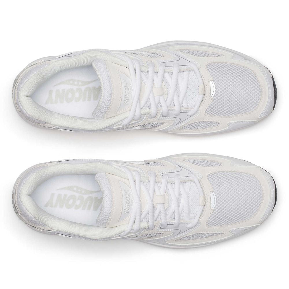 Saucony Grid Jazz 9 Suede in White - Getoutside Shoes