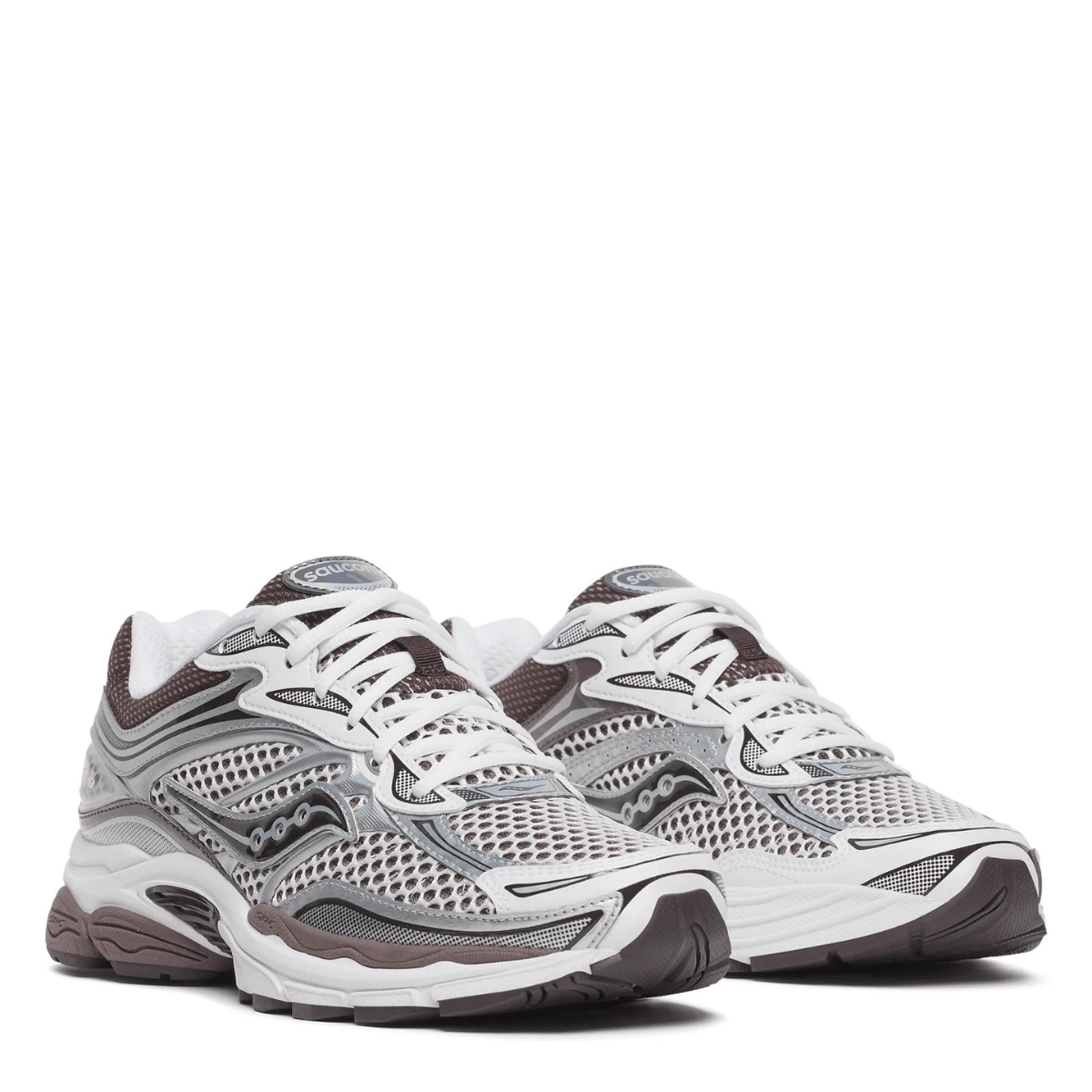 Saucony Men's ProGrid Omni 9 in White/Brown - Getoutside Shoes