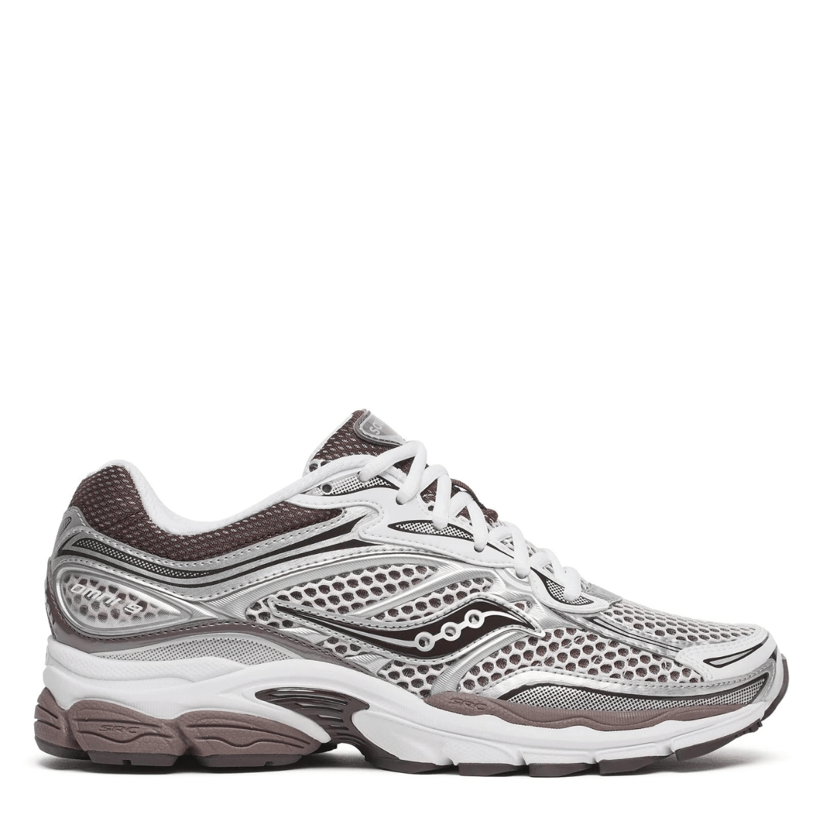 Saucony Men's ProGrid Omni 9 in White/Brown - Getoutside Shoes