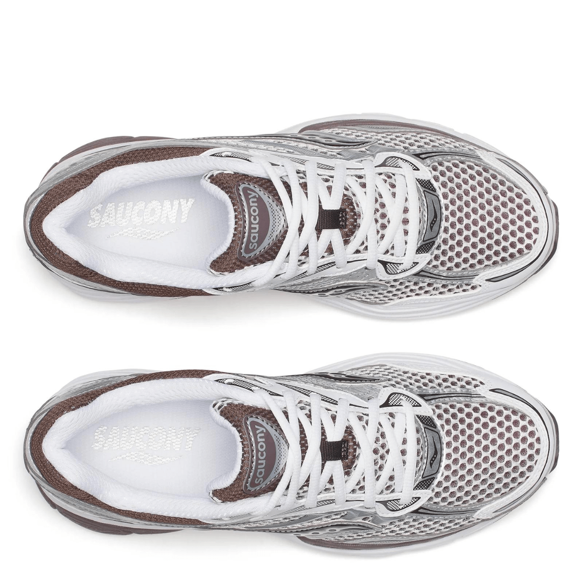 Saucony Men's ProGrid Omni 9 in White/Brown - Getoutside Shoes