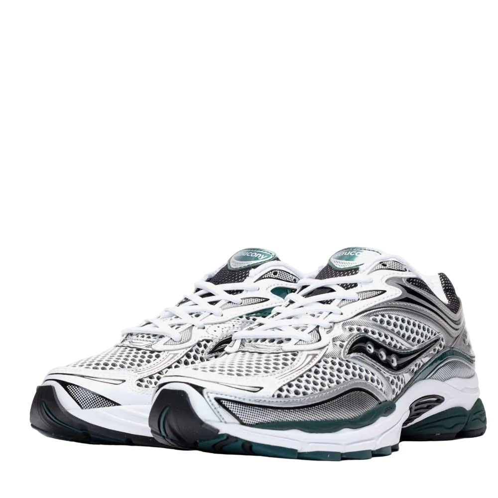 Saucony Men's ProGrid Omni 9 in White/Pine Green - Getoutside Shoes