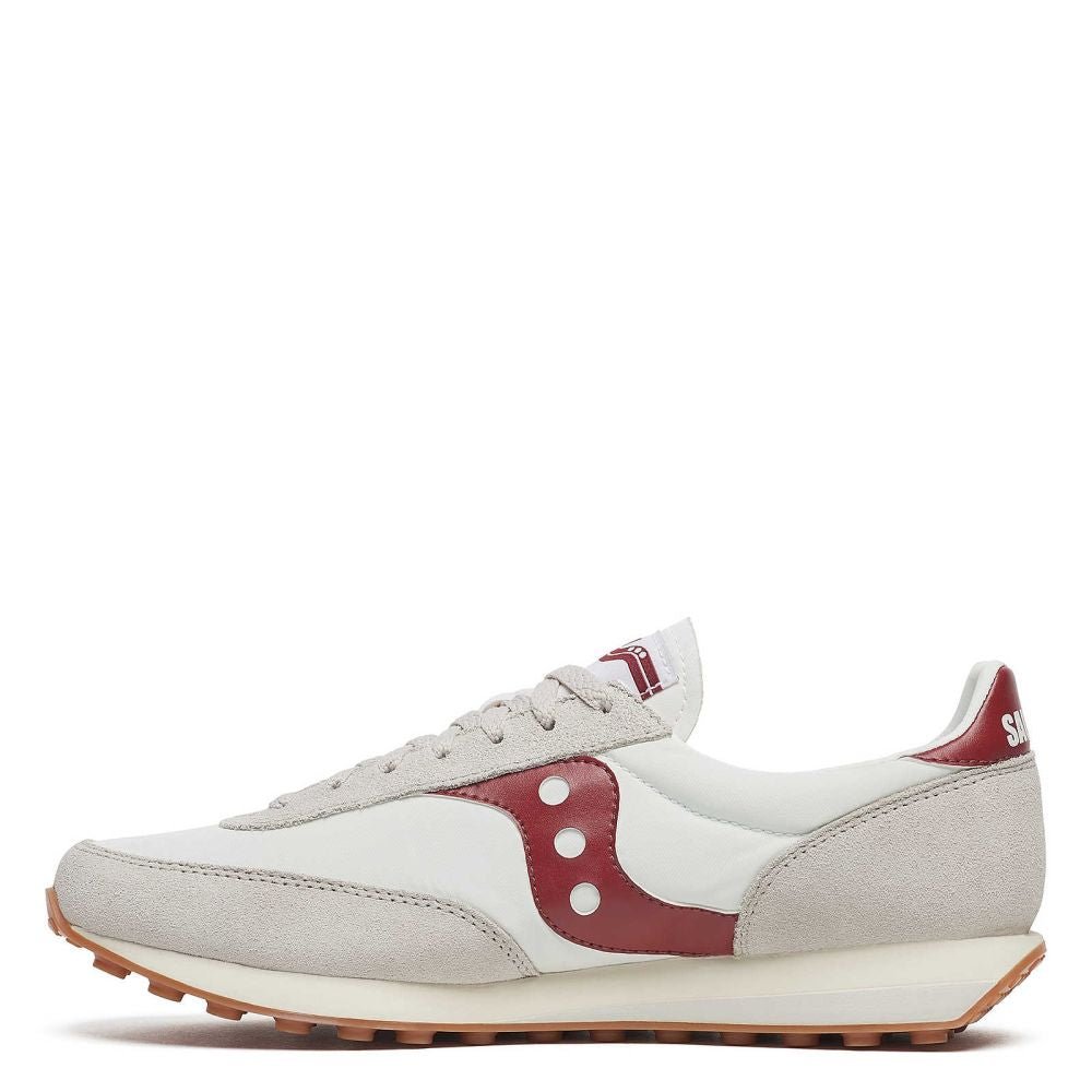 Saucony Trainer 80 in White/Maroon - Getoutside Shoes