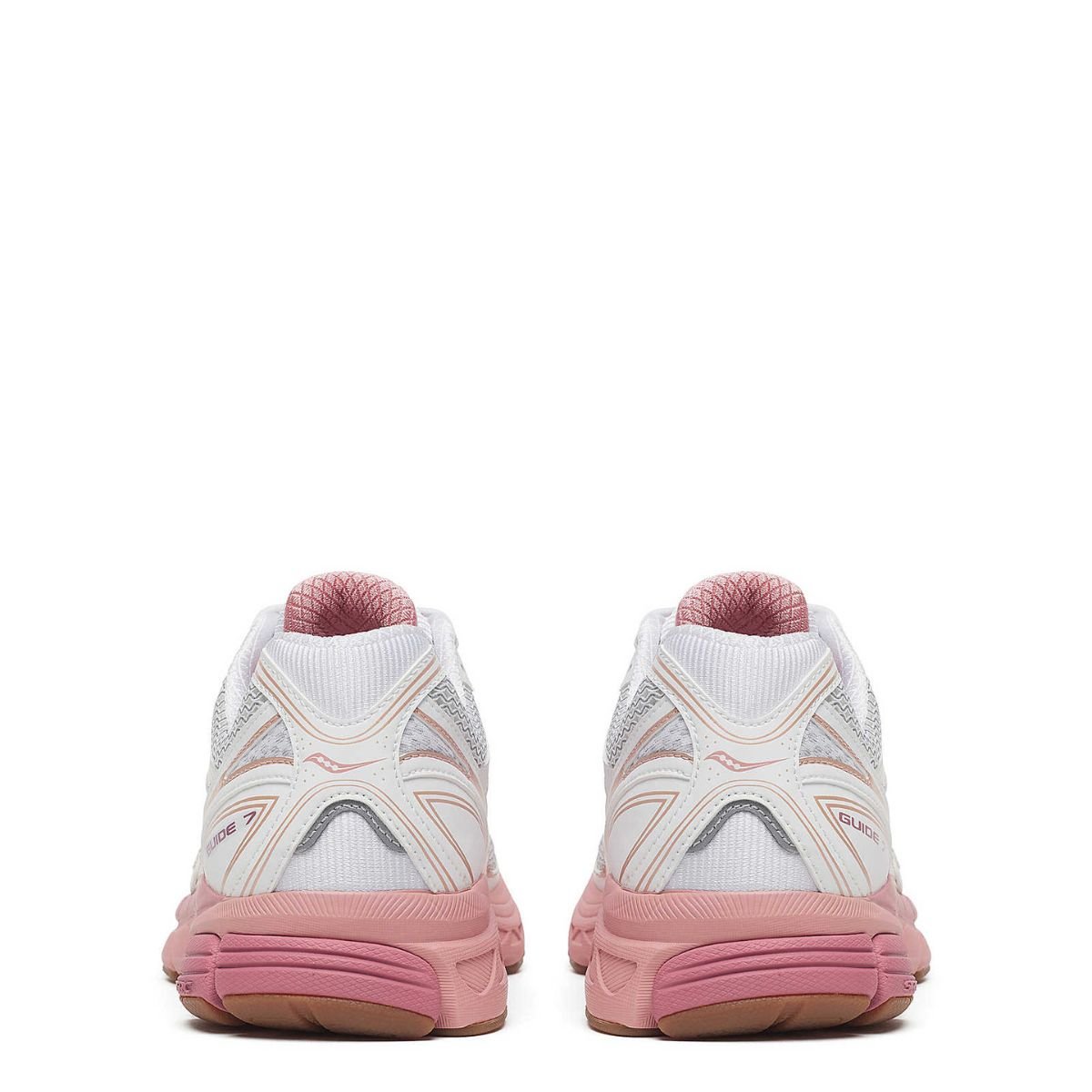 Saucony Women's ProGrid Guide 7 in White/Peach - Getoutside Shoes