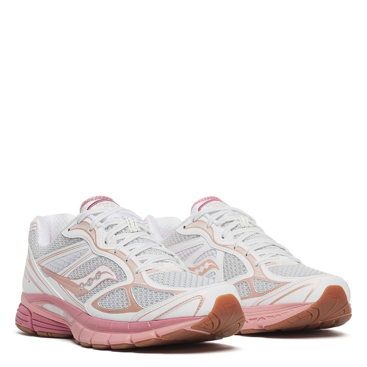 Saucony Women's ProGrid Guide 7 in White/Peach - Getoutside Shoes