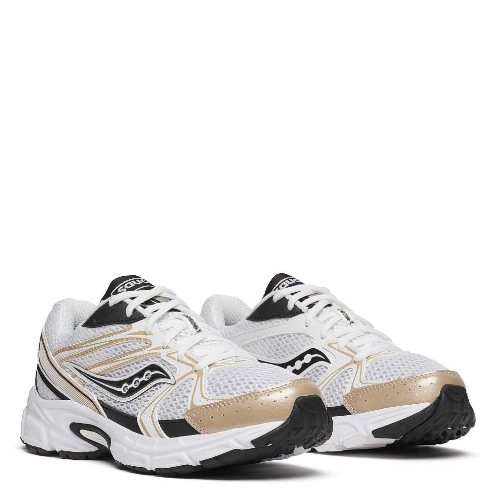 Saucony Women's Ride Millennium in White/Gold/Black - Getoutside Shoes