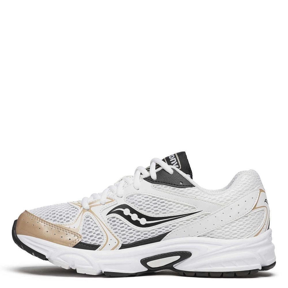 Saucony Women's Ride Millennium in White/Gold/Black - Getoutside Shoes