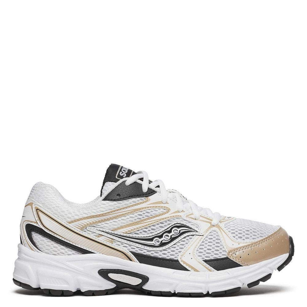 Saucony Women's Ride Millennium in White/Gold/Black - Getoutside Shoes