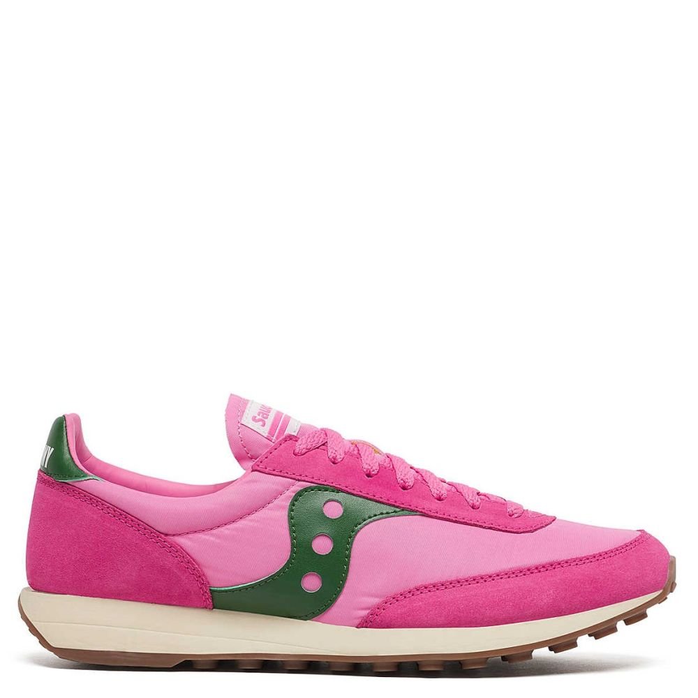 Saucony Women's Trainer 80 in Pink/Forest - Getoutside Shoes