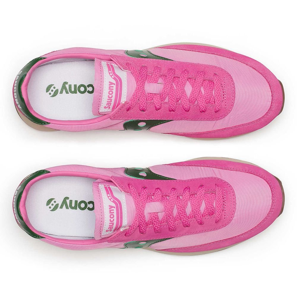 Saucony Women's Trainer 80 in Pink/Forest - Getoutside Shoes