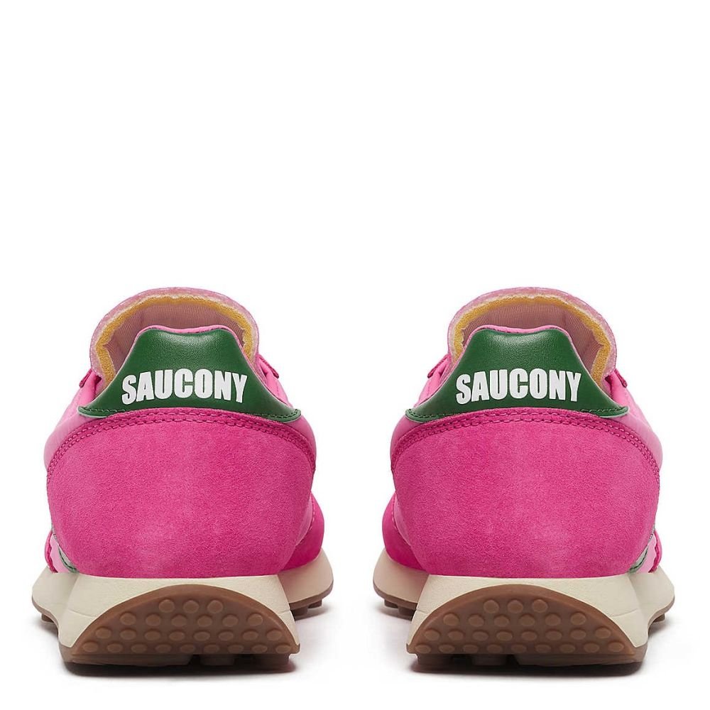 Saucony Women's Trainer 80 in Pink/Forest - Getoutside Shoes