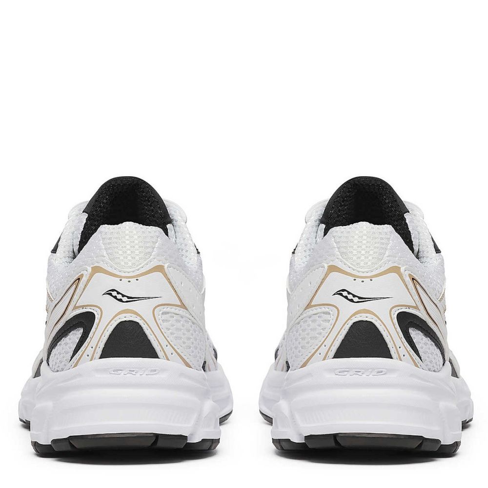 Saucony Women&#39;s Ride Millennium in White/Gold/Black