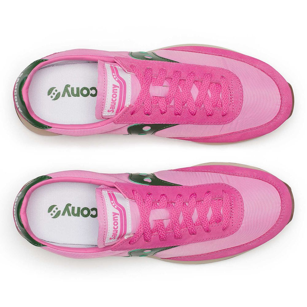 Saucony Women's Trainer 80 in Pink/Forest