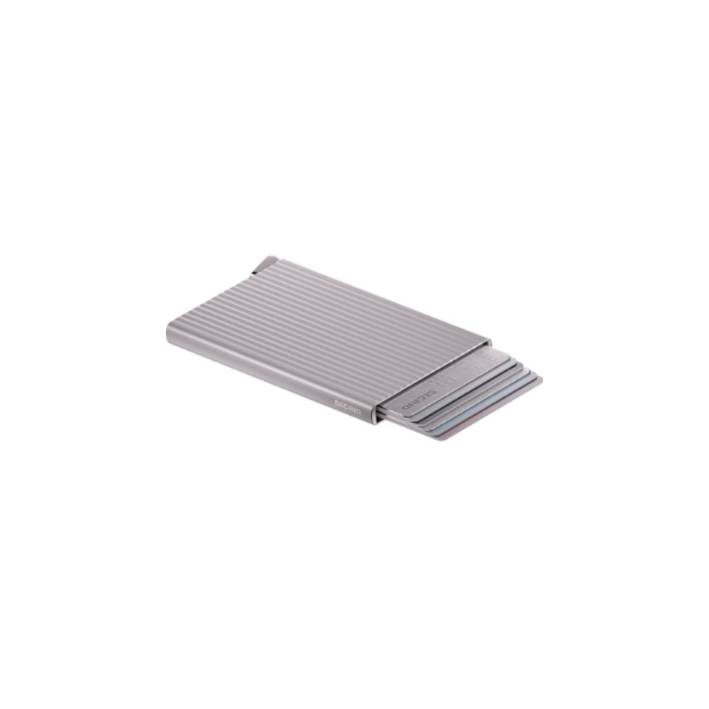 Secrid Card Protector+ Fluted in Silver - Getoutside Shoes