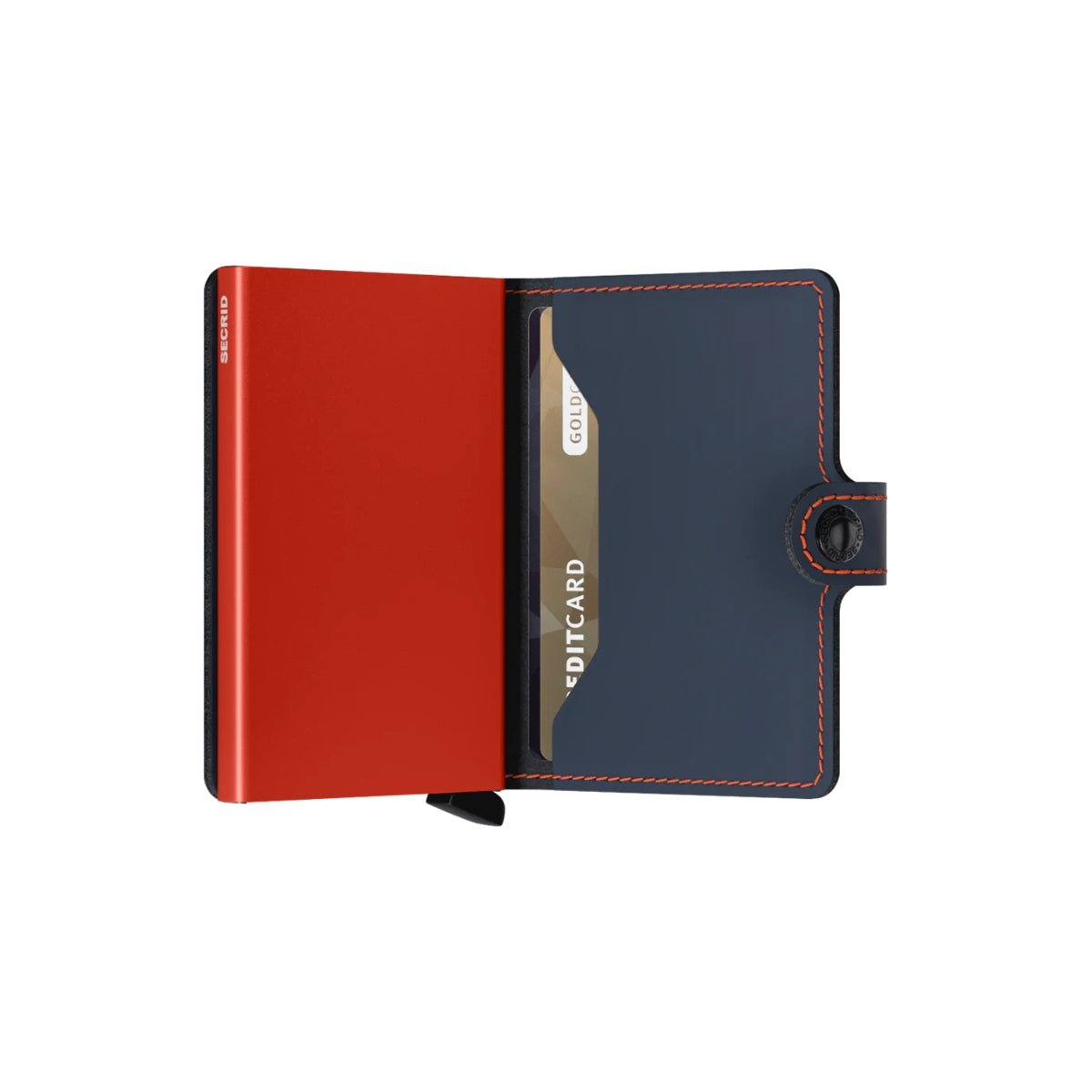 Secrid Mini Wallet Matte in Night Blue/Orange - Getoutside Shoes