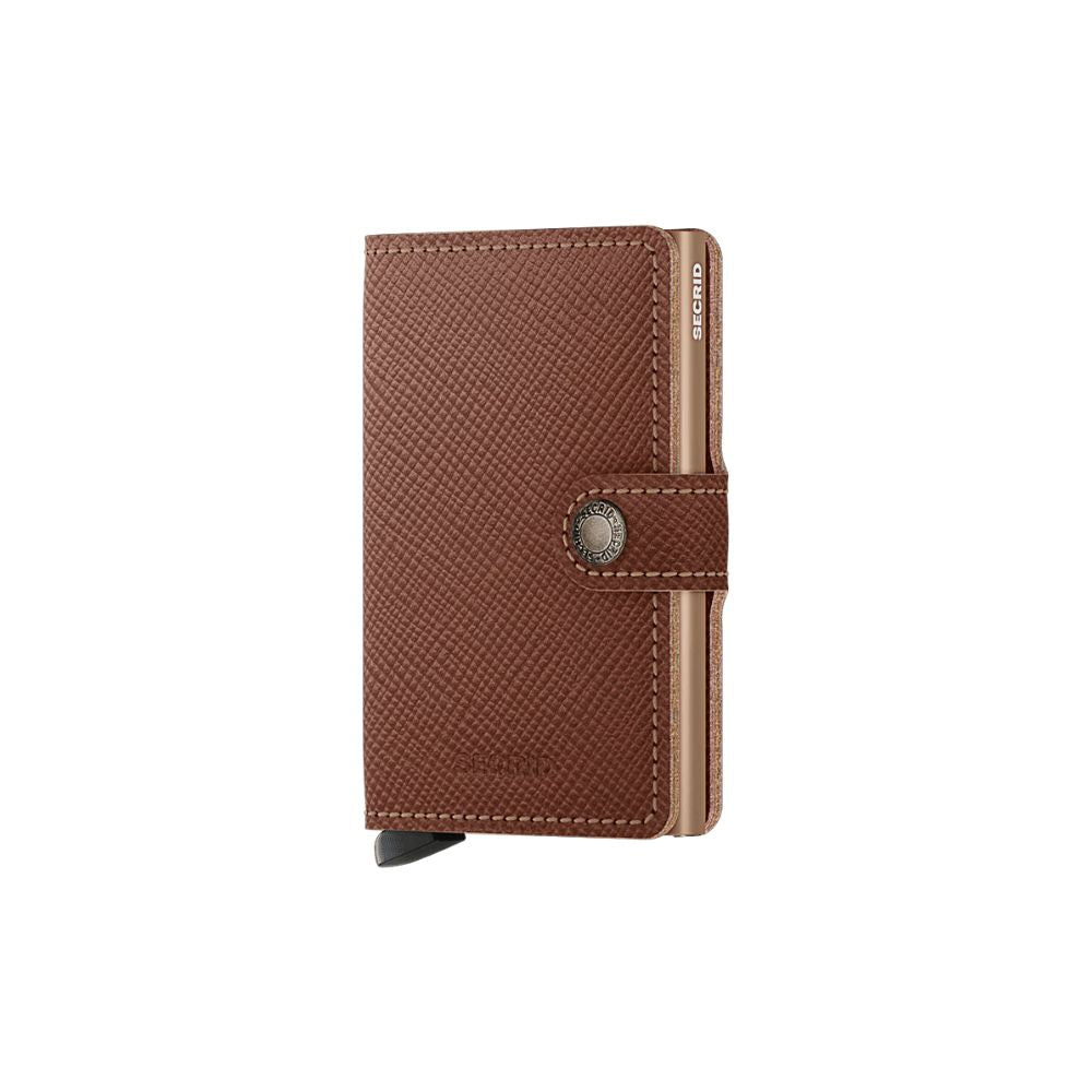 Secrid Mini Wallet Saffiano in Caramel - Getoutside Shoes