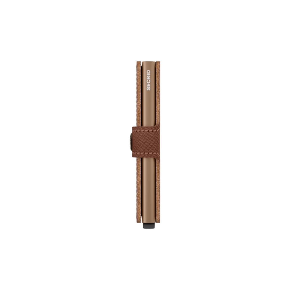 Secrid Mini Wallet Saffiano in Caramel - Getoutside Shoes
