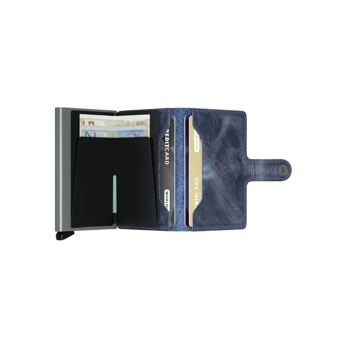 Secrid Mini Wallet Vintage in Blue - Getoutside Shoes