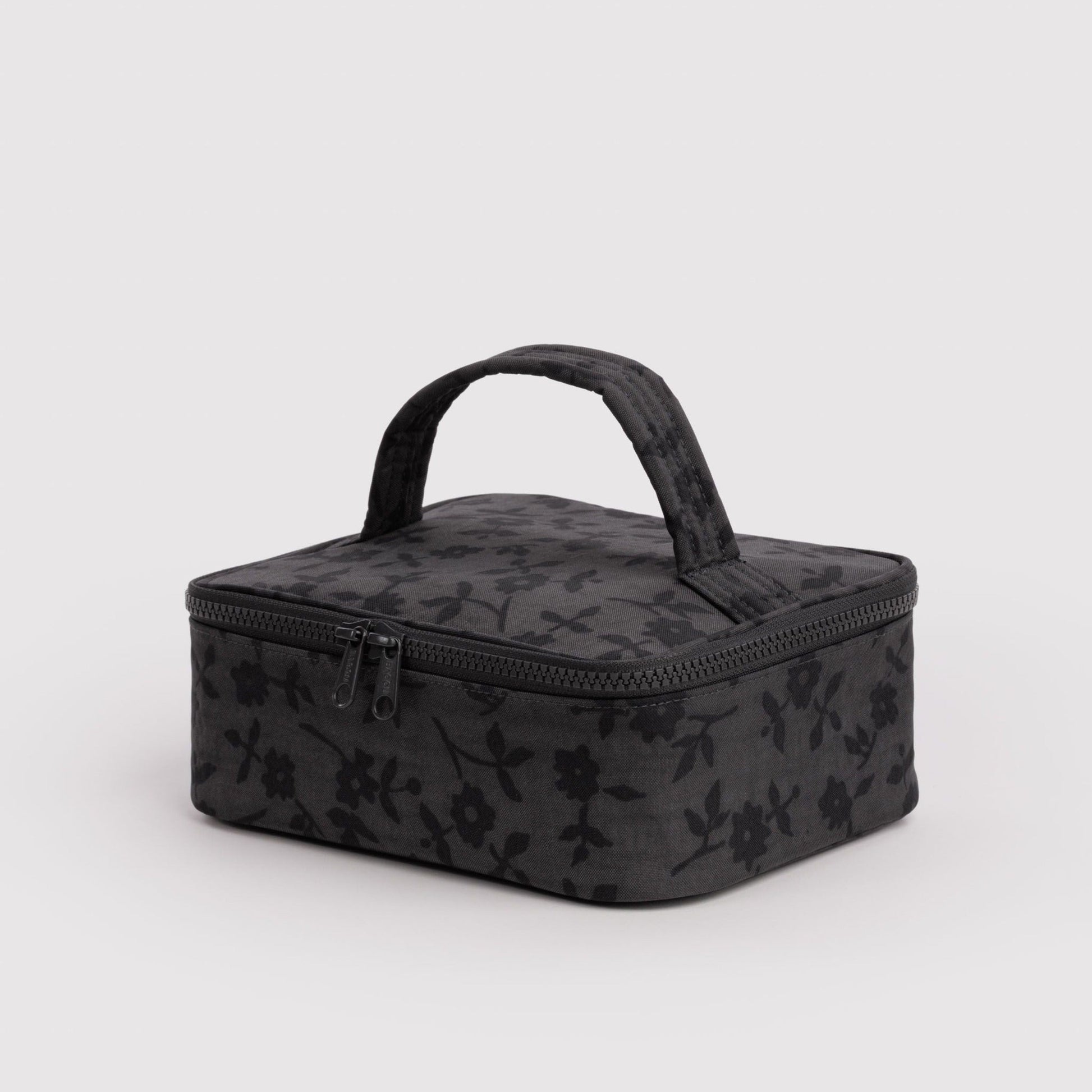 Baggu Small Cosmetic Case in Charcoal Ditsy Floral