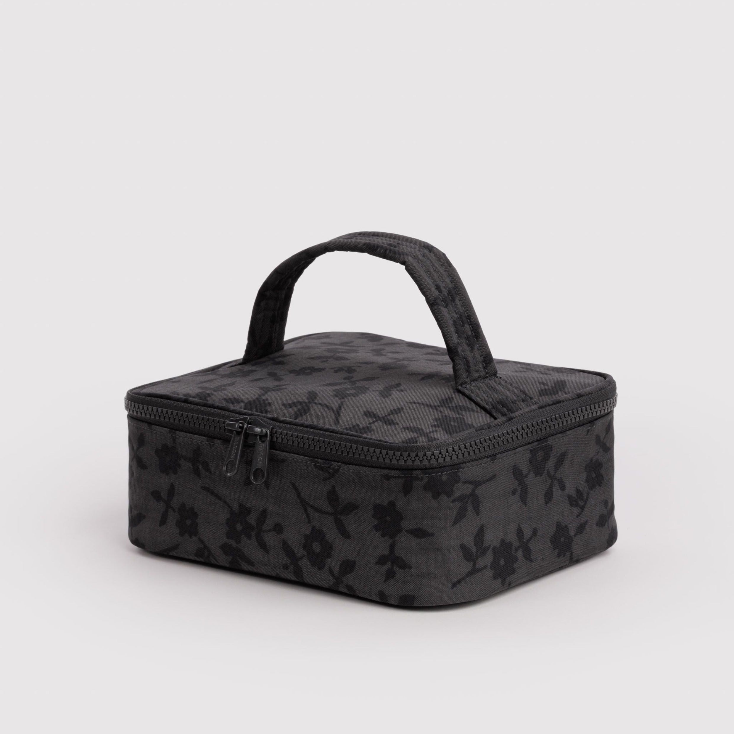 Baggu Small Cosmetic Case in Charcoal Ditsy Floral