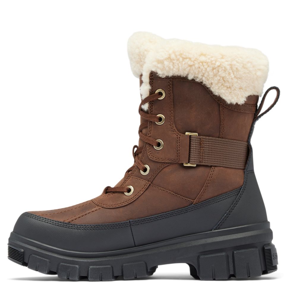 Sorel Women's Tivoli V Parc Waterproof Boot in Tobacco/Black